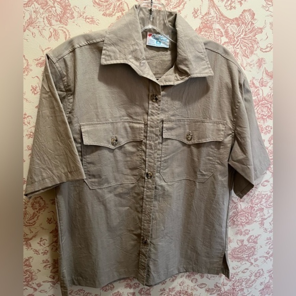 80s/90s The Good Gear Khaki Shirt
